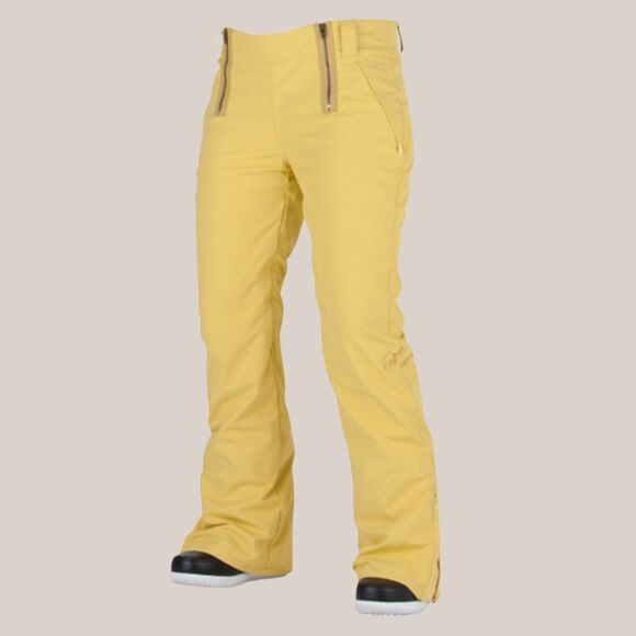 Womens Airblaster Wanderlust Snowboard Pants Size Small Yellow - Picture 1 of 9